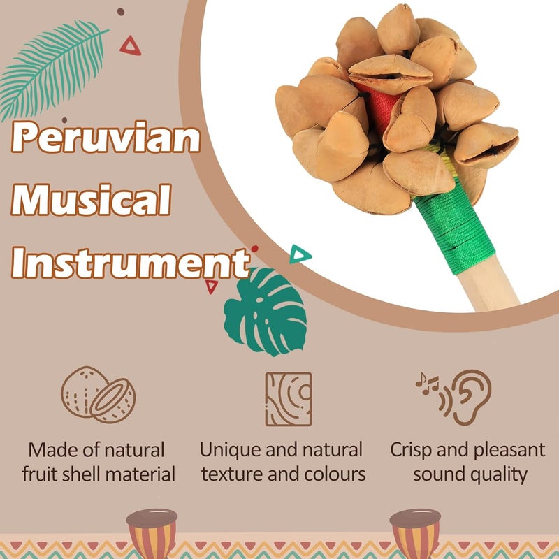 GOGHOST Large African Natural Shaker Cacho Seed Pod Rattle Handmade Percussion Gifts Peruvian Musical Instrument - Nature Sounds for Meditation, ASMR, Sound Therapy, Yoga (Chacha-1 Pack) - Image 5